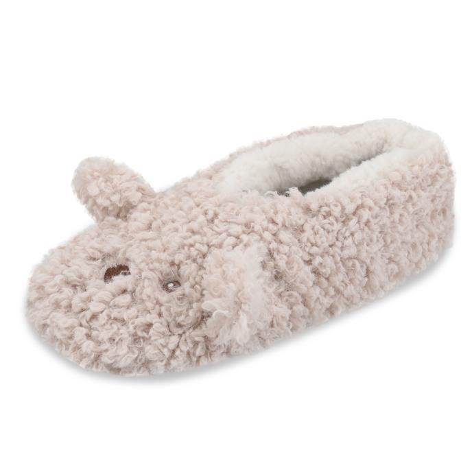 totes toasties® Ladies Novelty Footsies Oat Extra Image 3